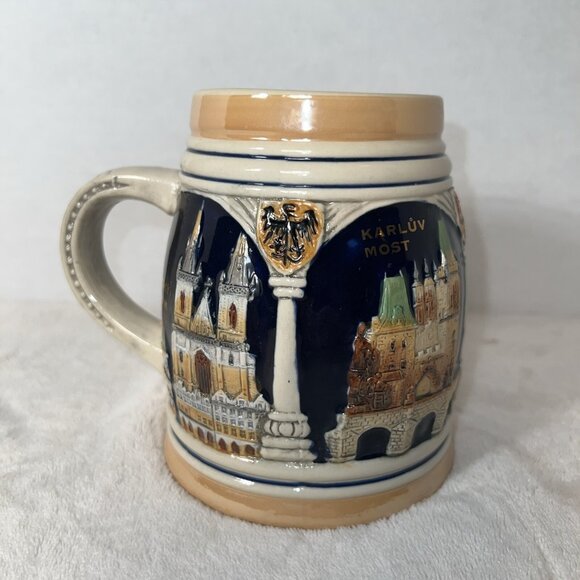 Korbel Beer Stein Mug By Risch-Lau & Gebr.Metz GmbH. Hand Made & Hand Painted - Picture 1 of 12
